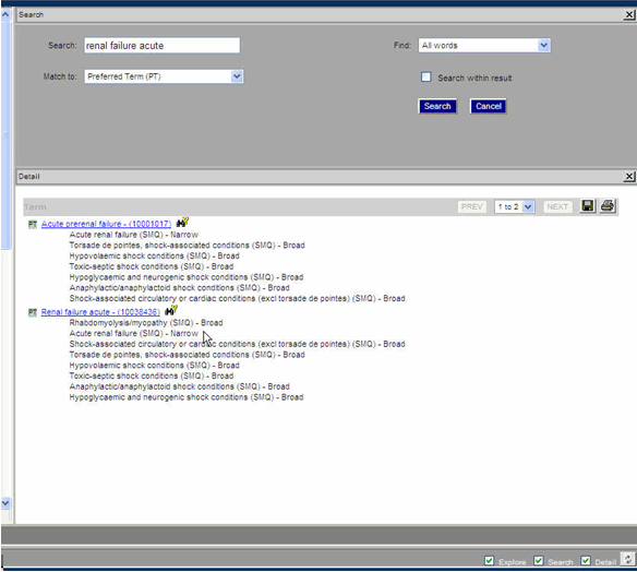 Figure 2-14. SMQ Search Results